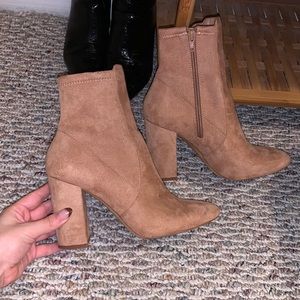Suede booties